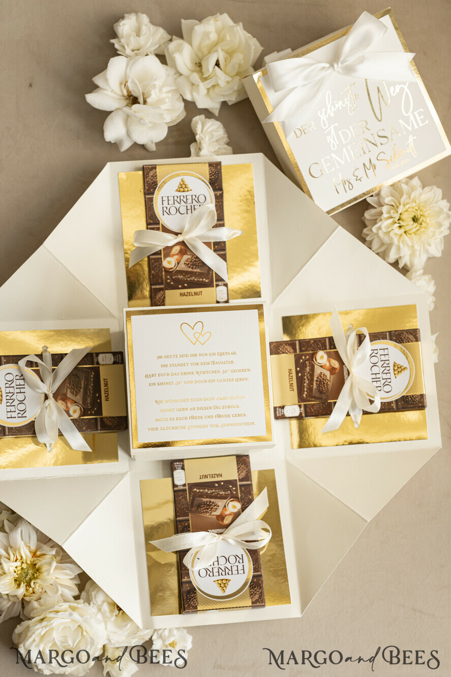 NEWLY WEDS COUPLE GIFTS Geldgeschenk zur Hochzeit Personalisierte Hochzeits-Geschenkbox Geldgeschenk zur Hochzeit – Exploding Box als stilvolle und persönliche Überraschung
