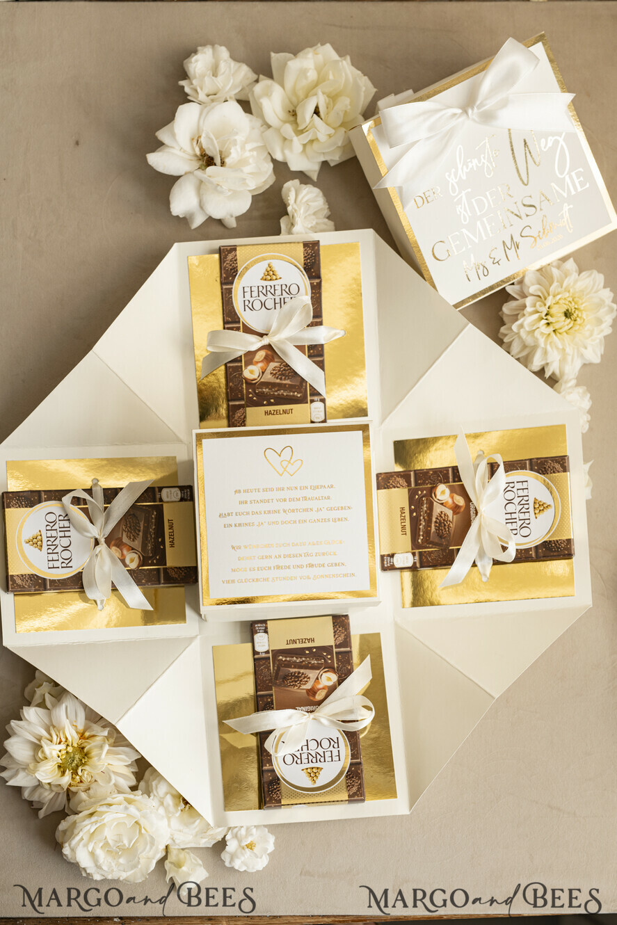 NEWLY WEDS COUPLE GIFTS Geldgeschenk zur Hochzeit Personalisierte Hochzeits-Geschenkbox Geldgeschenk zur Hochzeit – Exploding Box als stilvolle und persönliche Überraschung