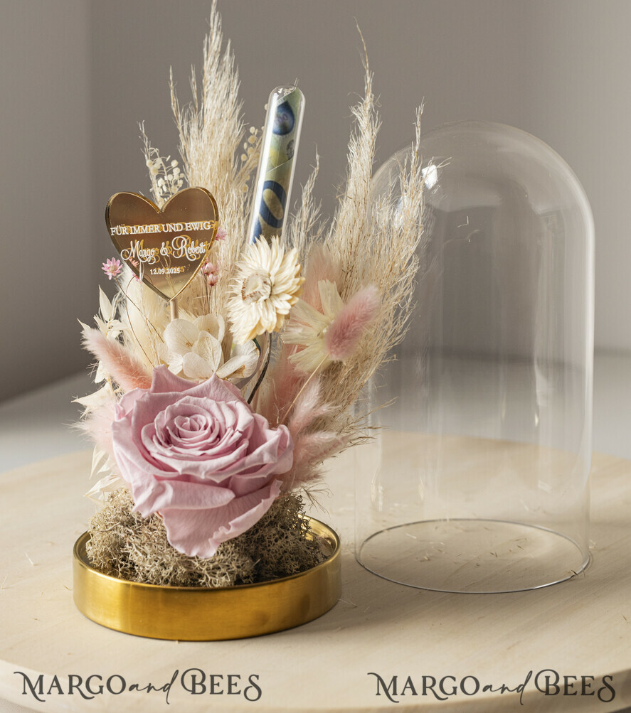 NEWLY WEDS COUPLE GIFTS Geldgeschenk zur Hochzeit Geschenkschachtel für Geld Geldgeschenk zur Hochzeit mit Strauß aus Trockenblumen personalisiert