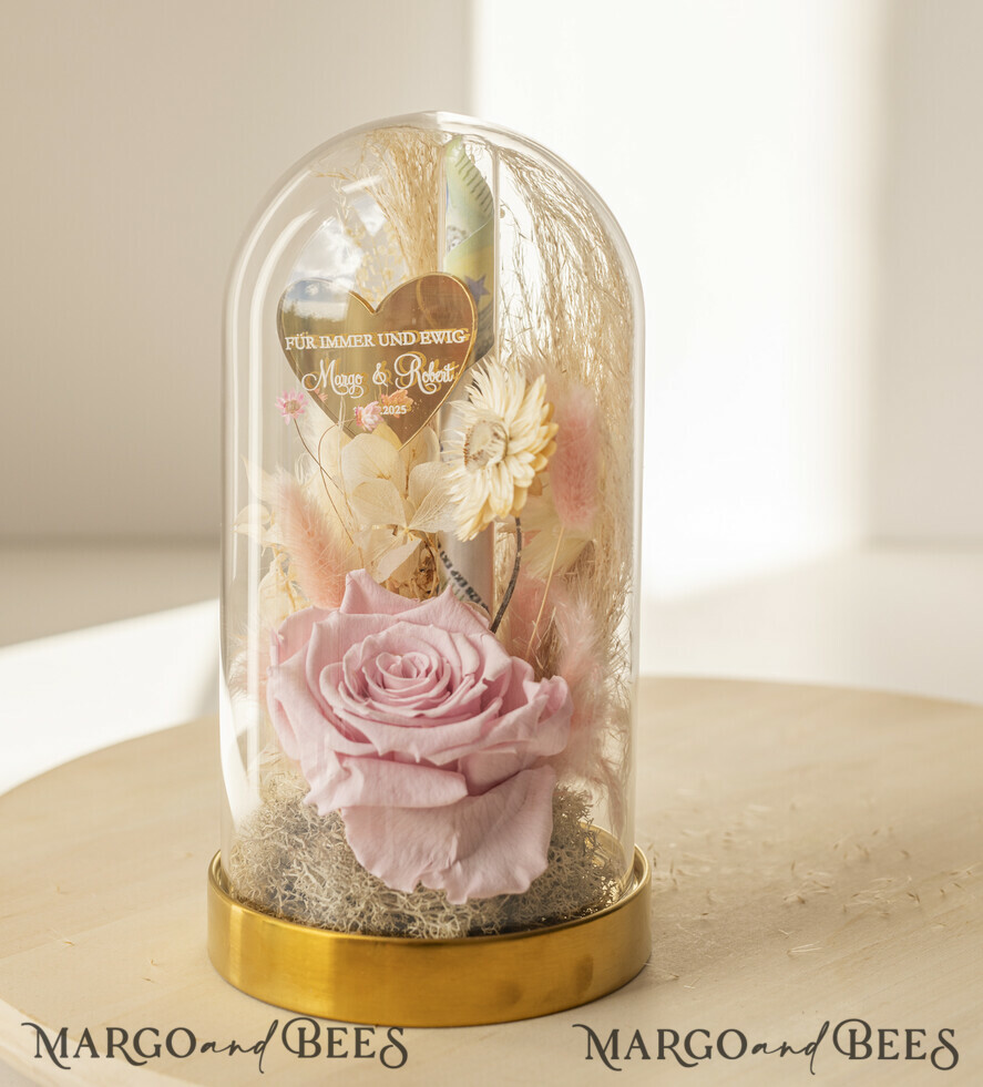 NEWLY WEDS COUPLE GIFTS Geldgeschenk zur Hochzeit Geschenkschachtel für Geld Geldgeschenk zur Hochzeit mit Strauß aus Trockenblumen personalisiert