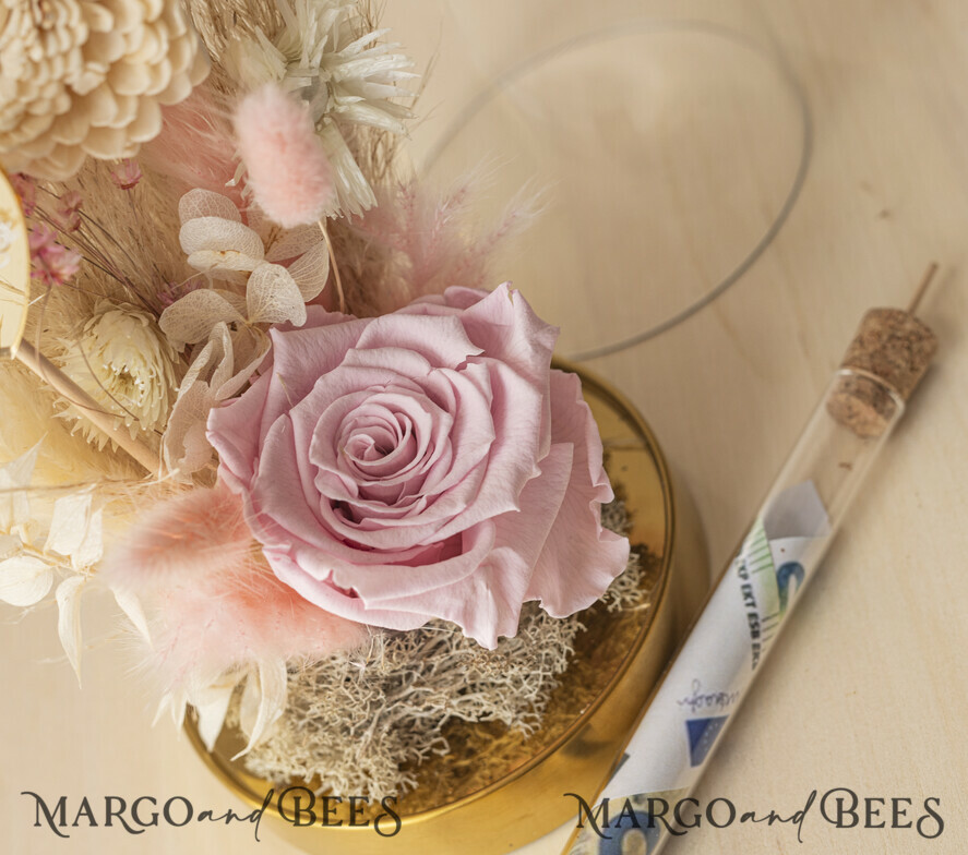 NEWLY WEDS COUPLE GIFTS Geldgeschenk zur Hochzeit Geschenkschachtel für Geld Geldgeschenk zur Hochzeit mit Strauß aus Trockenblumen personalisiert