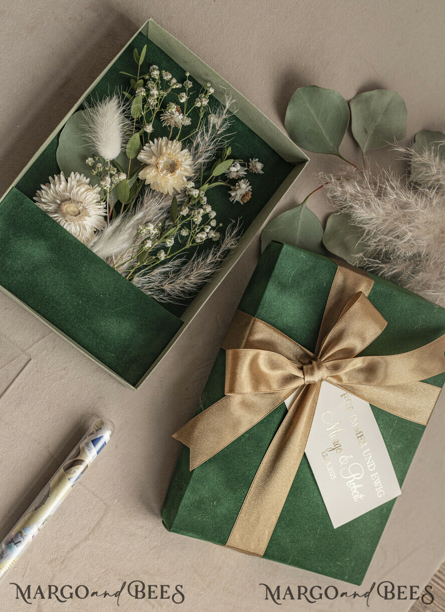 NEWLY WEDS COUPLE GIFTS Geldgeschenk zur Hochzeit Geschenkschachtel für Geld Geldgeschenk zur Hochzeit mit Strauß aus Trockenblumen personalisiert