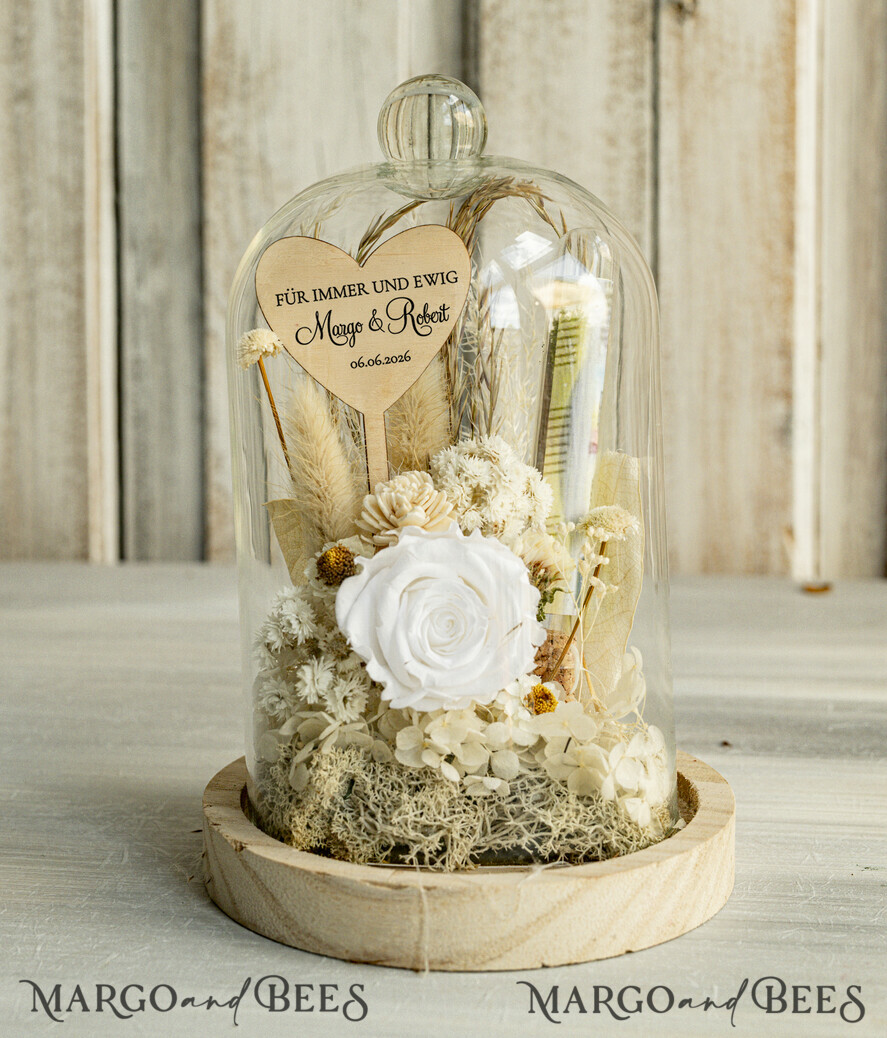 NEWLY WEDS COUPLE GIFTS Geldgeschenk zur Hochzeit Geschenkschachtel für Geld Geldgeschenk zur Hochzeit mit Strauß aus Trockenblumen personalisiert