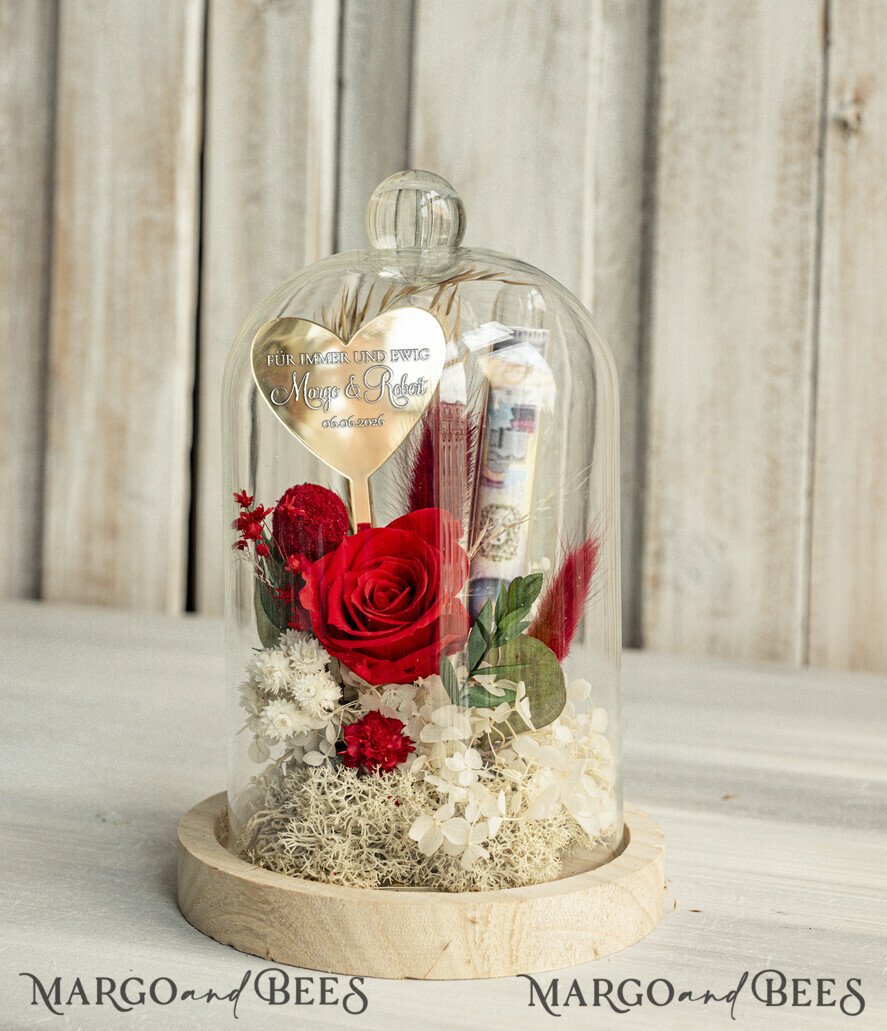 FRISCH VERHEIRATETES PAAR GESCHENKE Geldgeschenk zur Hochzeit Geschenkschachtel für Geld Geldgeschenk zur Hochzeit mit Strauß aus Trockenblumen personalisiert