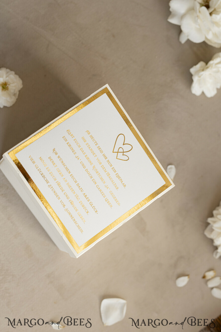 NEWLY WEDS COUPLE GIFTS Geldgeschenk zur Hochzeit Kleines Geldgeschenk zur Hochzeit – Exploding Box mit Pralinen und persönlichem Gruß