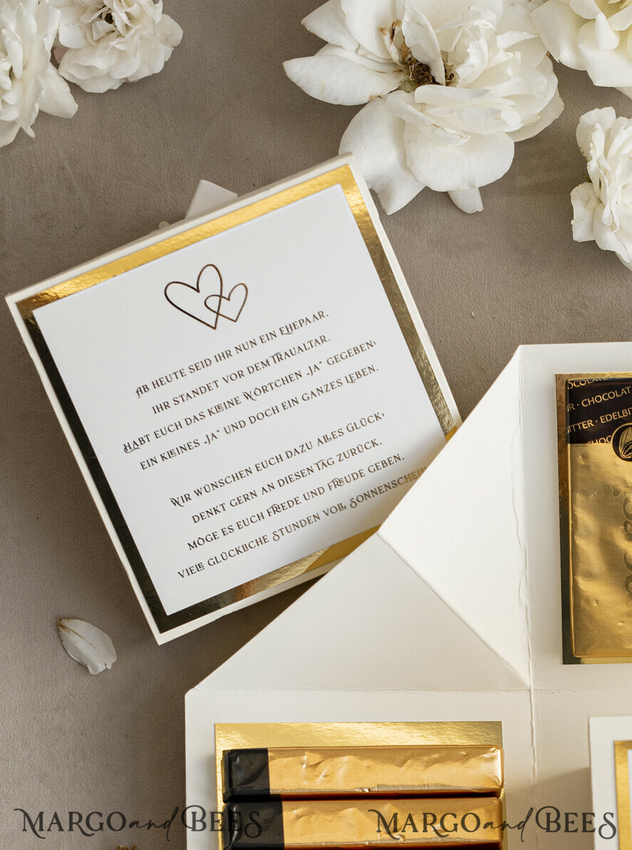 NEWLY WEDS COUPLE GIFTS Geldgeschenk zur Hochzeit Kleines Geldgeschenk zur Hochzeit – Exploding Box mit Pralinen und persönlichem Gruß