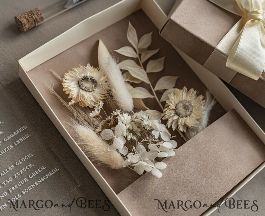 FRISCH VERHEIRATETES PAAR GESCHENKE Geldgeschenk zur Hochzeit Geschenkschachtel für Geld Geldgeschenk zur Hochzeit mit Strauß aus Trockenblumen personalisiert