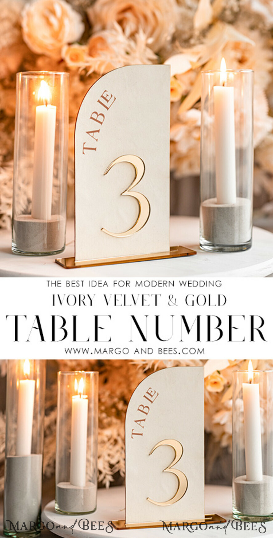 TABLE DECOR SIGNS Velvet table Numbers and Decor Acrylic Half Arch Velvet Ivory Wedding Table Numbers, Ecru gold Sign, Gold Plexi Table Numbers, Luxury Beige Wedding Table Decor, Wedding Signage Golden mirror table numbers