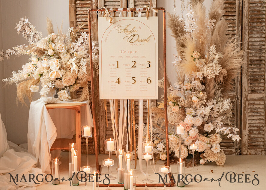 TABLE DECOR SIGNS Velvet table Numbers and Decor Acrylic Arch Table Number & dinner menu Combo, Clear Ivory Acrylic gold Sign, Gold Plexi Velvet Table Numbers & Menu Combo Luxury Wedding Table Decor, Wedding Signage Golden mirror table numbers & Menu