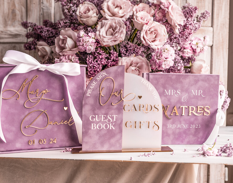 TISCHDEKORATIONSCHILDER Samt Tischnummern und Dekoration Mauve-Velours-Tischnummer, Gold-Acryl-Halbbogen-Tischschild, Staubige-Rose-Velours-Hochzeitstischnummer mit Ständer, Gold-Plexi-Lila-Tischnummern MvS