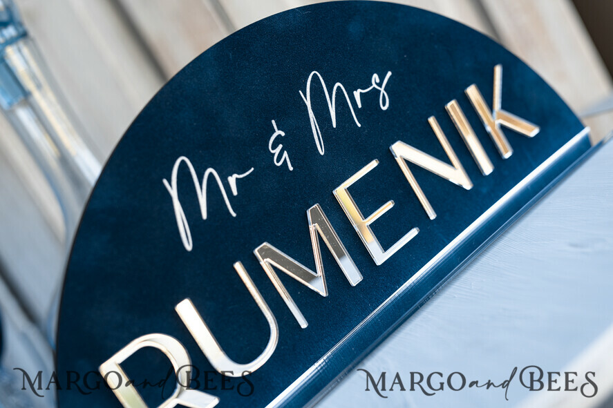 TABLE DECOR SIGNS Velvet table Numbers and Decor Silver Acrylic Top Table Mr and Mrs signs with stand, Dark Blue Velvet Silver Mirror Table Sign, Navy Blue Silver Plexi Top Table Mr and Mrs signs, Luxury Wedding Table Decor Centerpieces
