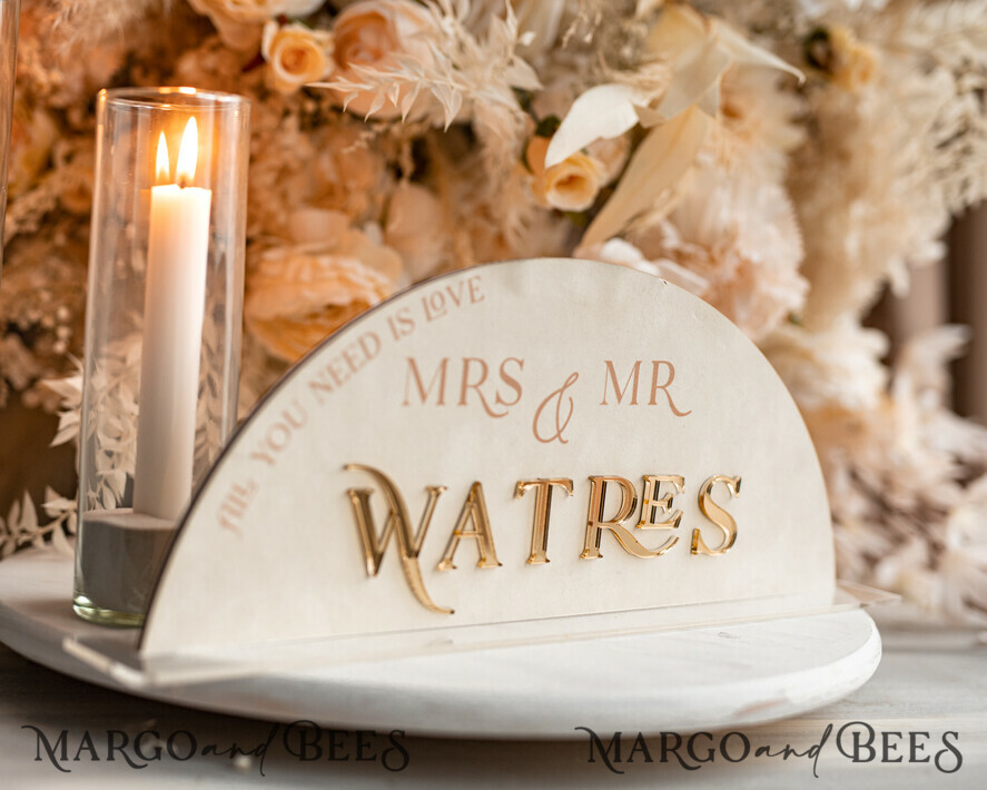 TABLE DECOR SIGNS Velvet table Numbers and Decor Golden Acrylic Top Table Mr Mrs signs with stand, Ivory Velvet & gold Table Sign, Golden Plexi Top Table Mr Mrs signs, Luxury Wedding Table Decor Centerpieces