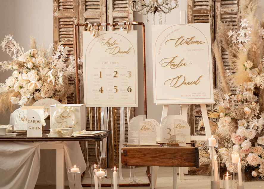 TISCHDEKORATIONSCHILDER Samt Tischnummern und Dekoration Acrylbogen Dessertmenü, Elfenbein gefrorenes Acryl Gold Candy Bar Schild, Gold Plexi Tisch Dessertmenü Kombi Luxus Hochzeits Tisch Dekor, Hochzeitsbeschilderung Gold.
