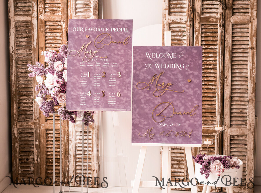 TISCHDEKORATIONSCHILDER Samt Tischnummern und Dekoration Mauve Acryl Bogen Tisch Nummer, Staubige Rose Samt Tischschild, Gold Plexi Samt Tischnummern in Staubigem Blau, Lila Hochzeits Tischnummer mit Ständer