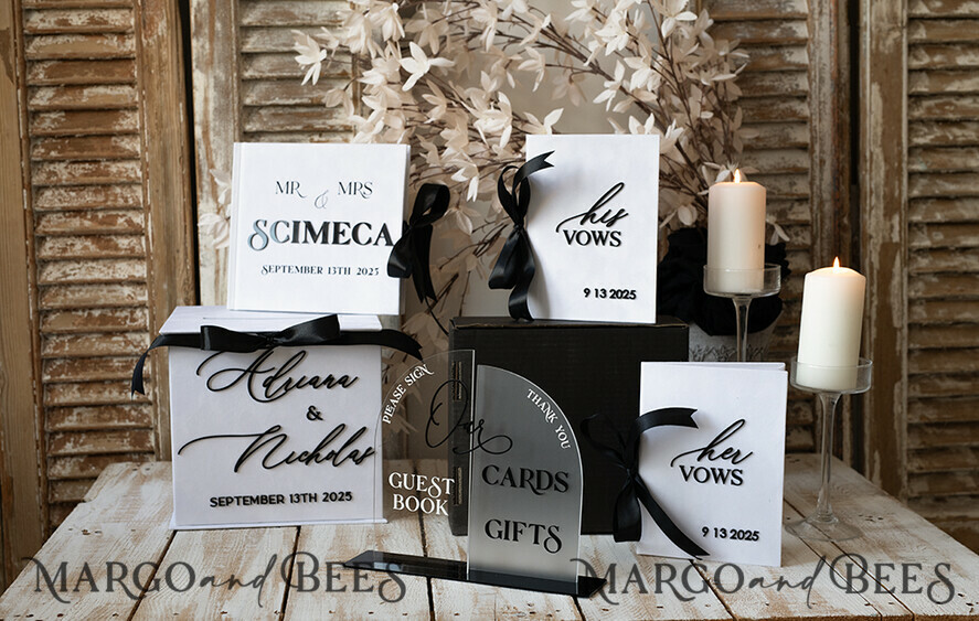 CARD BOXES velvet card boxes Black & White Gift Card Box & Cards Gifts Sign Set, Velvet Classic wedding wishing well money gift card box, Personalized Wedding Card Box