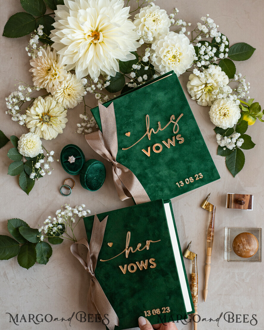 WEDDING GUEST BOOKS Bundle Gustbooks & Vows set Bundle Personalised Wedding Guest Book & Custom Made Wedding Vows set of two - Bundle guestbook and vows books