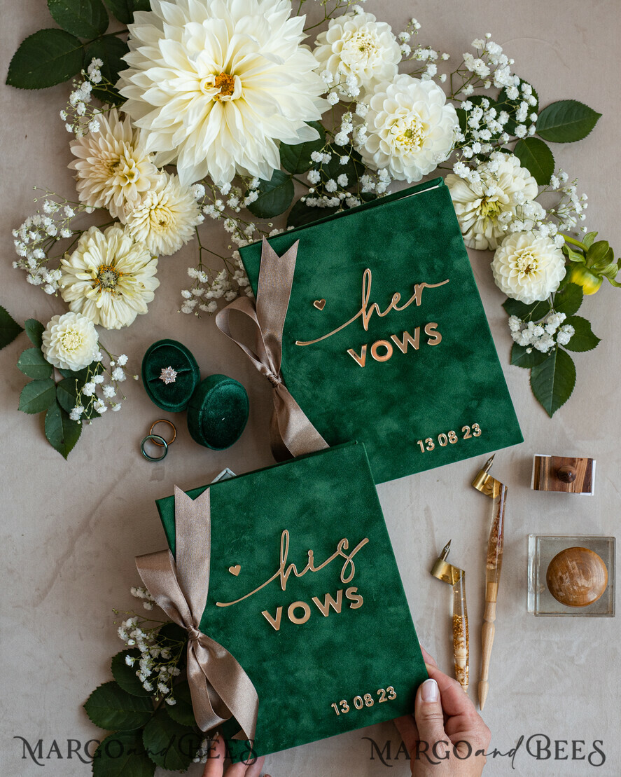 WEDDING GUEST BOOKS Bundle Gustbooks & Vows set Bundle Personalised Wedding Guest Book & Custom Made Wedding Vows set of two - Bundle guestbook and vows books