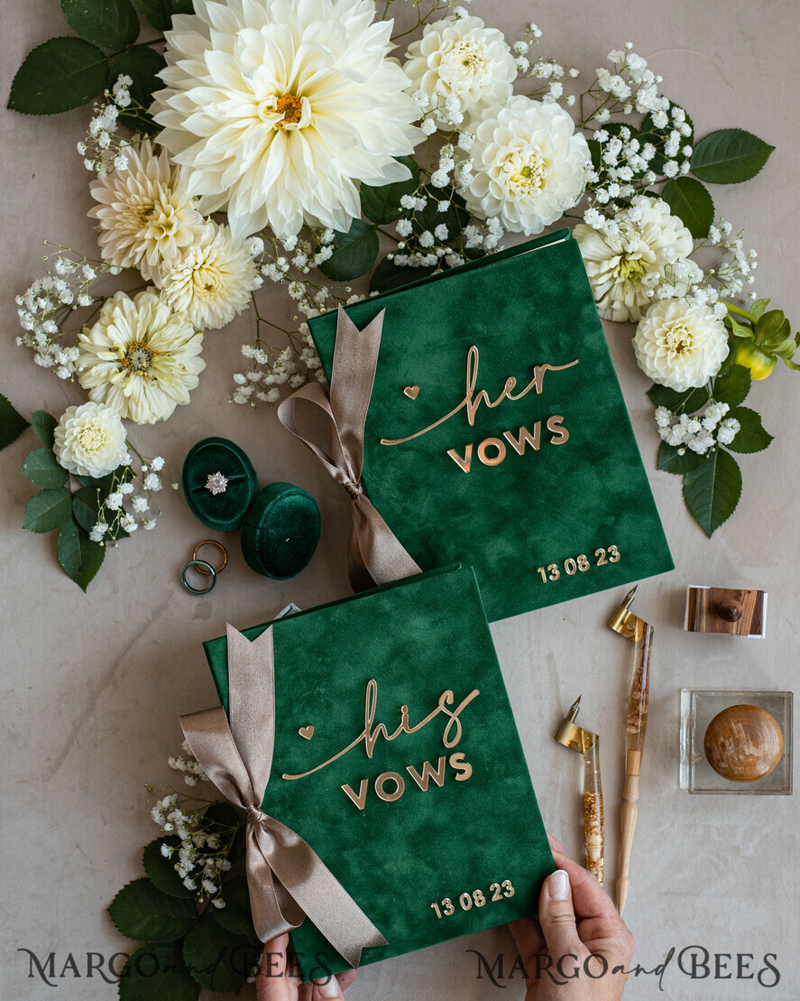 WEDDING GUEST BOOKS Bundle Gustbooks & Vows set Bundle Personalised Wedding Guest Book & Custom Made Wedding Vows set of two - Bundle guestbook and vows books