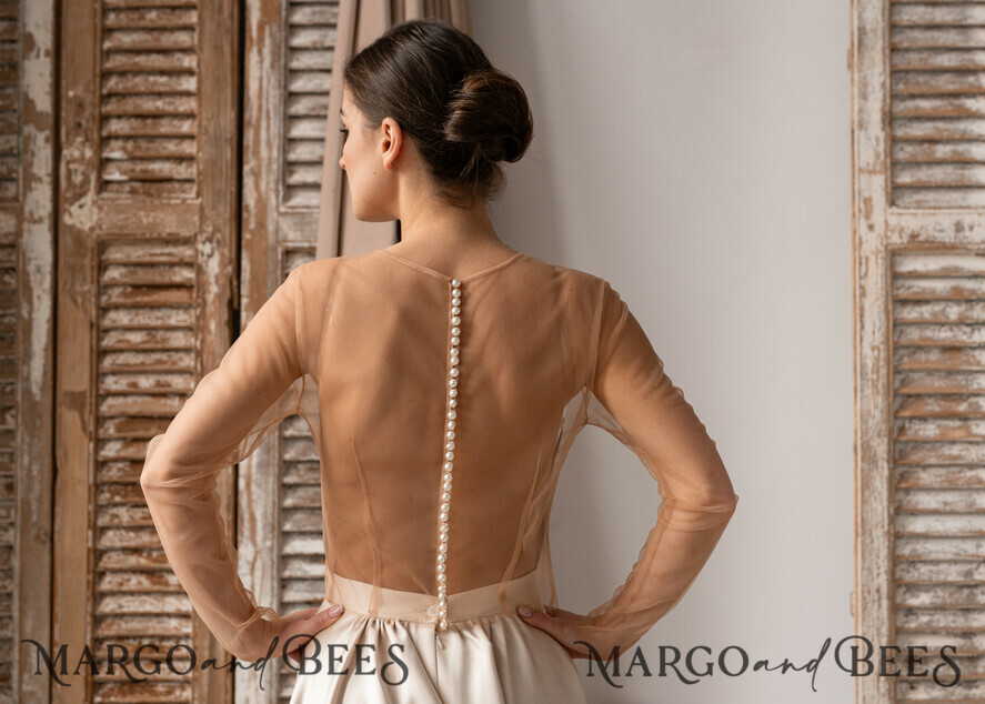 BRIDE bolero, robes, garter LACE WEDDING BOLERO Ivory Lace Wedding bolero long sleeve, Boho Shrug Women Wedding, Bridal Backless Coverup, Ivory Blouse for Bride, Bridal Lace Blouse, dress capalet