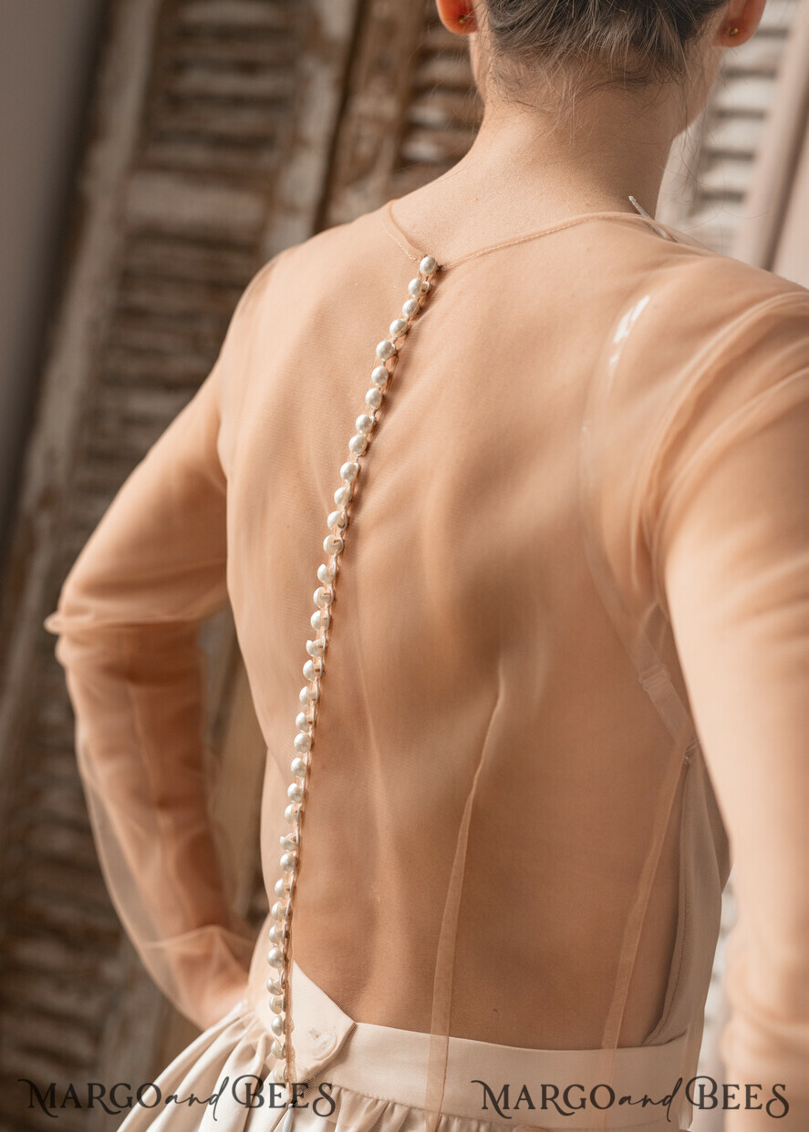 BRIDE bolero, robes, garter LACE WEDDING BOLERO Ivory Lace Wedding bolero long sleeve, Boho Shrug Women Wedding, Bridal Backless Coverup, Ivory Blouse for Bride, Bridal Lace Blouse, dress capalet