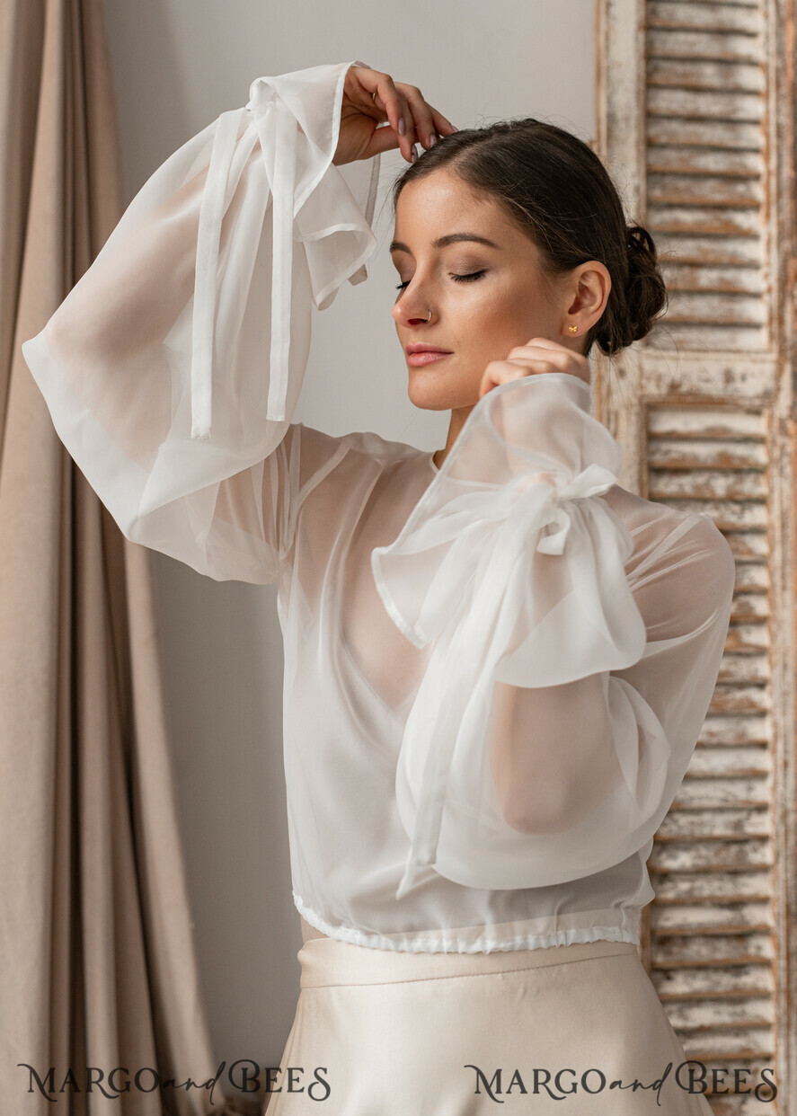 BRAUT Bolero, Kleider, Strumpfband SPITZEN HOCHZEITSBOLERO Elfenbein Seide und Spitze Hochzeitsbolero mit langen Ärmeln, Shrug Damen Hochzeitsjacke, Braut Rückenfreies Cover-up, Elfenbein Bluse für die Braut, Braut Spitze Bluse, Kleid Capelet
