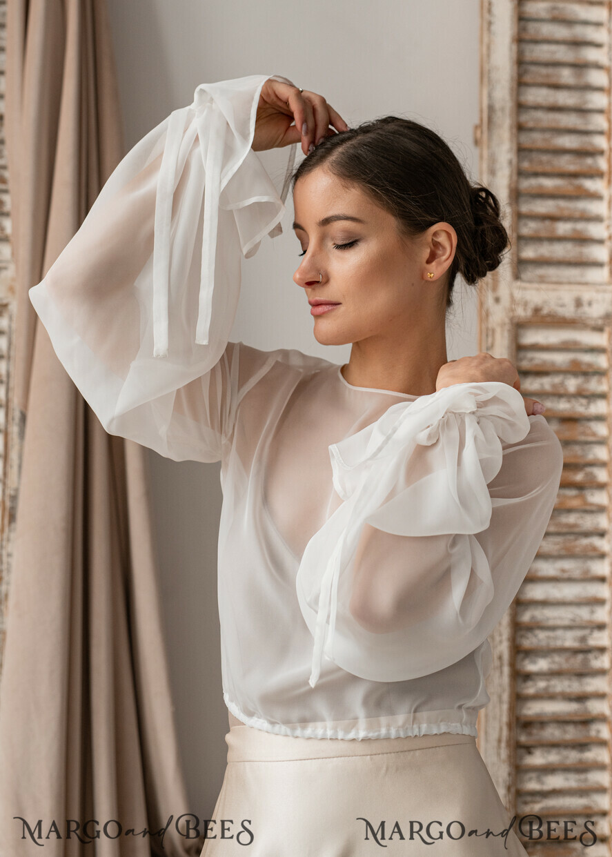 BRAUT Bolero, Kleider, Strumpfband SPITZEN HOCHZEITSBOLERO Elfenbein Seide und Spitze Hochzeitsbolero mit langen Ärmeln, Shrug Damen Hochzeitsjacke, Braut Rückenfreies Cover-up, Elfenbein Bluse für die Braut, Braut Spitze Bluse, Kleid Capelet