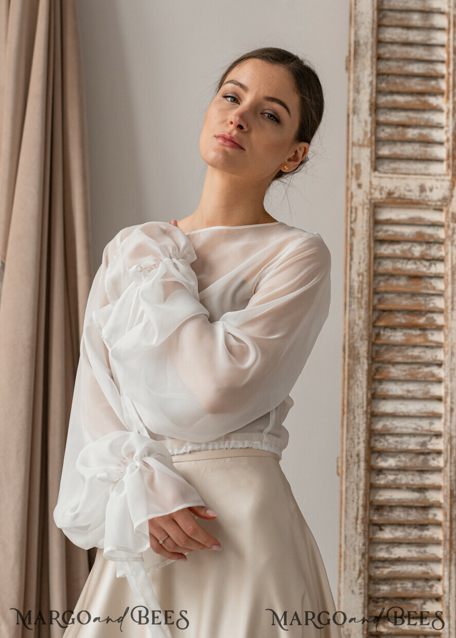 BRAUT Bolero, Kleider, Strumpfband SPITZEN HOCHZEITSBOLERO Elfenbein Seide und Spitze Hochzeitsbolero mit langen Ärmeln, Shrug Damen Hochzeitsjacke, Braut Rückenfreies Cover-up, Elfenbein Bluse für die Braut, Braut Spitze Bluse, Kleid Capelet