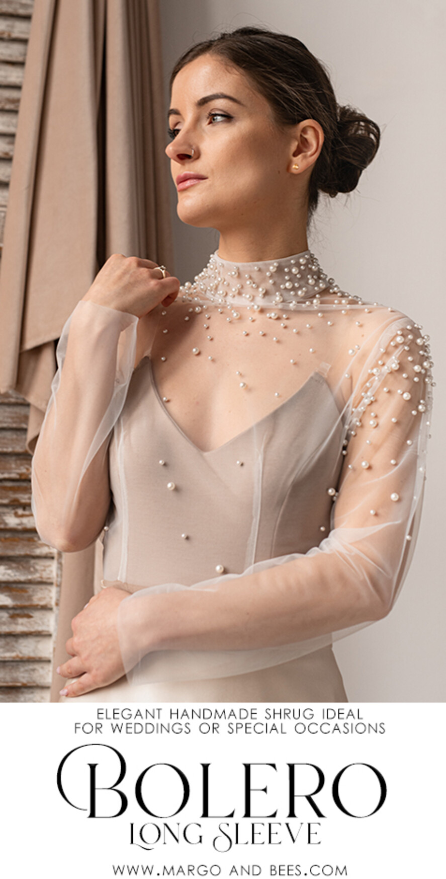 BRAUT Bolero, Kleider, Strumpfband SPITZEN HOCHZEITSBOLERO Elfenbein Tüll Hochzeitsbolero mit langen Ärmeln, Shrug für Frauen Hochzeiten, Braut Coverup, Elfenbein Bluse für die Braut, Braut Tüll Bluse, Kleid Capalet