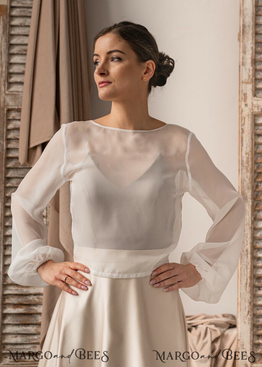BRIDE bolero, robes, garter LACE WEDDING BOLERO Ivory Silk Wedding bolero long sleeve, Shrug Women Wedding, Bridal Modest Coverup, Boho Blouse for Bride, Bridal Lace Blouse, dress capalet
