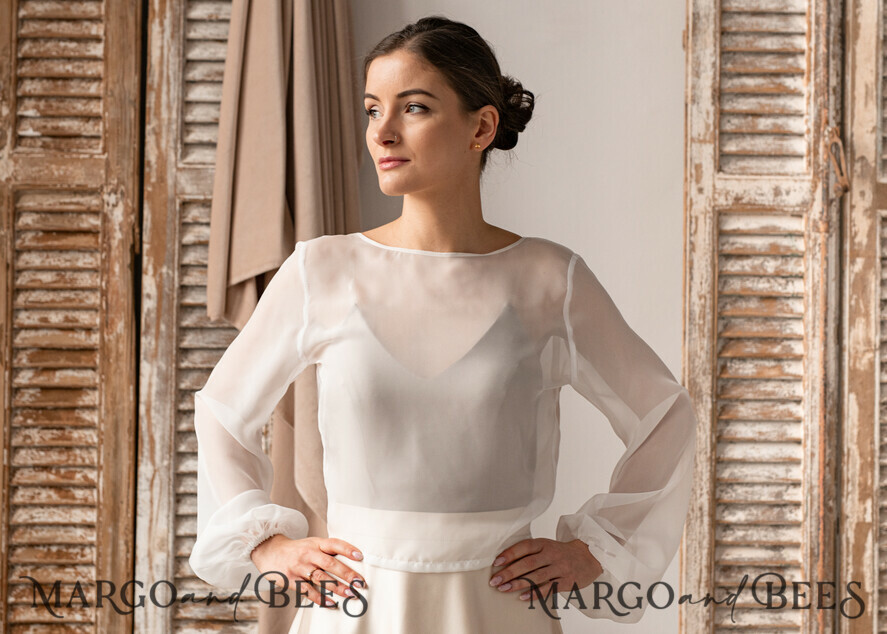 BRIDE bolero, robes, garter LACE WEDDING BOLERO Ivory Silk Wedding bolero long sleeve, Shrug Women Wedding, Bridal Modest Coverup, Boho Blouse for Bride, Bridal Lace Blouse, dress capalet