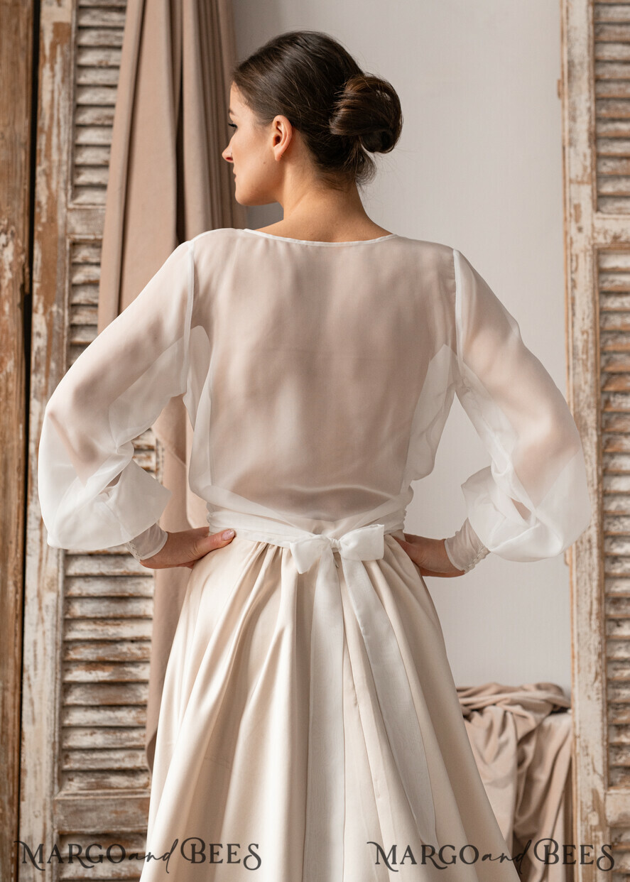 BRAUT Bolero, Kleider, Strumpfband SPITZEN HOCHZEITSBOLERO Elfenbein Seide Hochzeitsbolero mit langen Ärmeln, Shrug für Frauen Hochzeit, Brautmodesticker, Boho Bluse für die Braut, Brautspitzenbluse, Kleid Capelet.