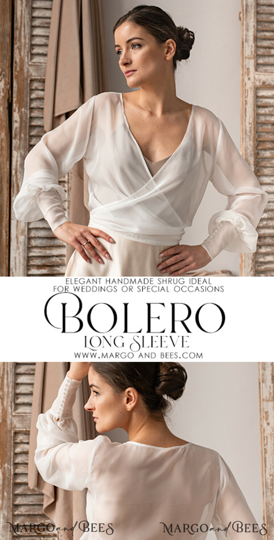 BRAUT Bolero, Kleider, Strumpfband SPITZEN HOCHZEITSBOLERO Elfenbein Seide Hochzeitsbolero mit langen Ärmeln, Shrug für Frauen Hochzeit, Brautmodesticker, Boho Bluse für die Braut, Brautspitzenbluse, Kleid Capelet.