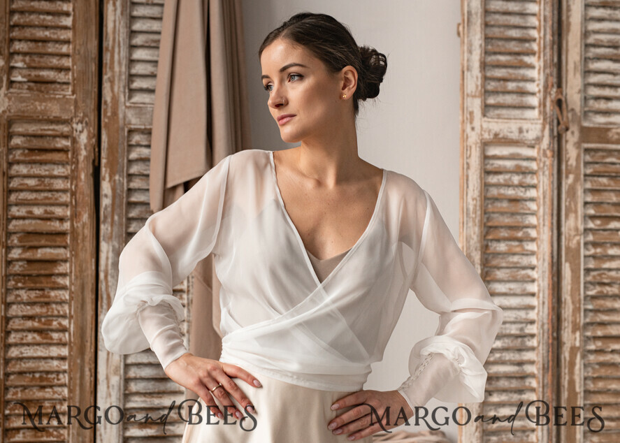 BRAUT Bolero, Kleider, Strumpfband SPITZEN HOCHZEITSBOLERO Elfenbein Seide Hochzeitsbolero mit langen Ärmeln, Shrug für Frauen Hochzeit, Brautmodesticker, Boho Bluse für die Braut, Brautspitzenbluse, Kleid Capelet.