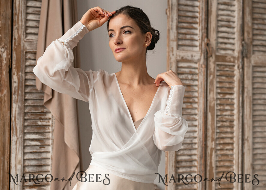 BRAUT Bolero, Kleider, Strumpfband SPITZEN HOCHZEITSBOLERO Elfenbein Seide Hochzeitsbolero mit langen Ärmeln, Shrug für Frauen Hochzeit, Brautmodesticker, Boho Bluse für die Braut, Brautspitzenbluse, Kleid Capelet.