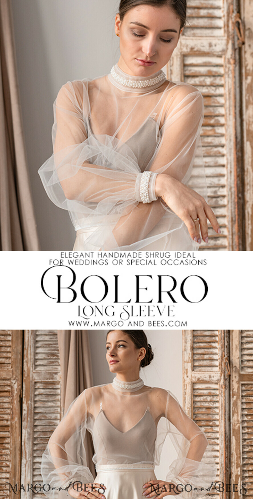 BRIDE bolero, robes, garter LACE WEDDING BOLERO Ivory tulle Wedding bolero puff sleeve, Shrug Women Wedding, Bridal Coverup, Ivory Blouse for Bride, Bridal Tulle Blouse, dress capalet
