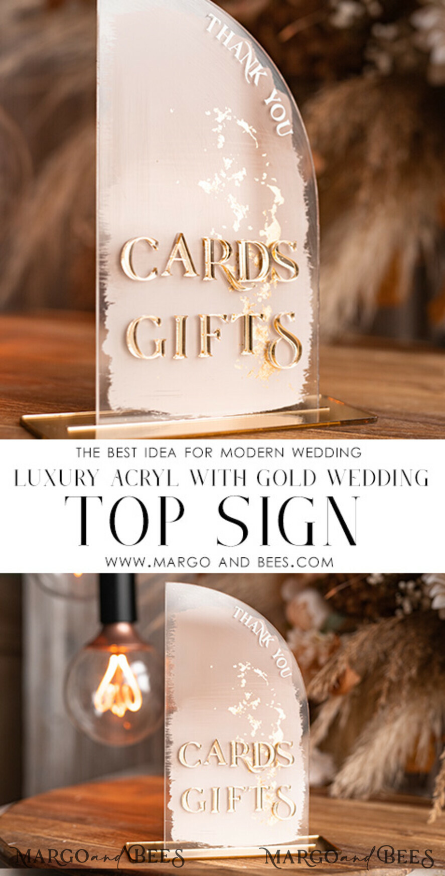 TABLE DECOR SIGNS Guestbook & Cards Gifts Signs Transparent Acrylic Cards & gifts Sign, Half Arch Beige Ombre Acrylic And Gold Sign, Nude Gold Plexi Sign, Taupe Luxury Wedding Table Decor, Wedding Signage Golden Mirror Cards Sign with stand