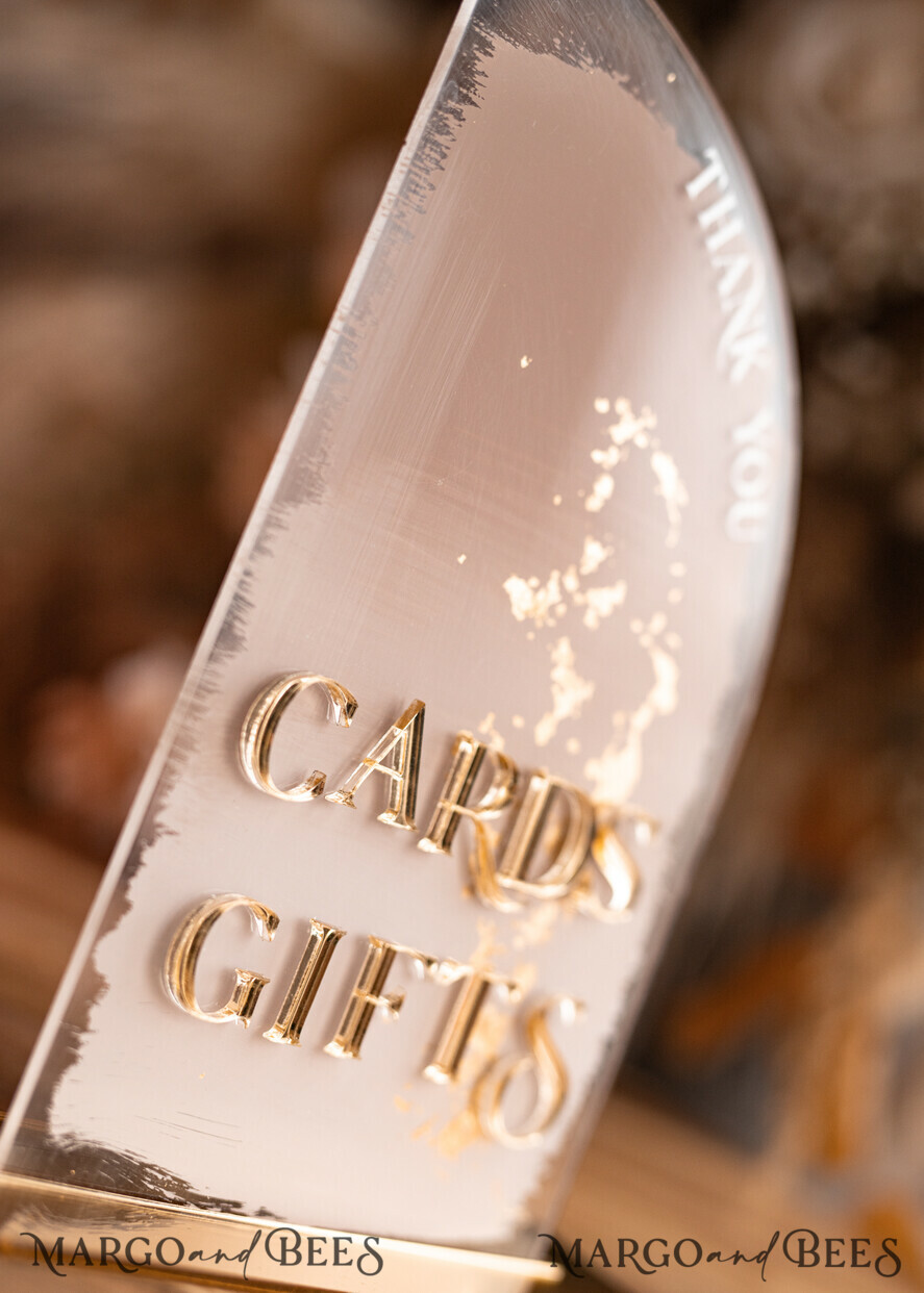 TABLE DECOR SIGNS Guestbook & Cards Gifts Signs Transparent Acrylic Cards & gifts Sign, Half Arch Beige Ombre Acrylic And Gold Sign, Nude Gold Plexi Sign, Taupe Luxury Wedding Table Decor, Wedding Signage Golden Mirror Cards Sign with stand