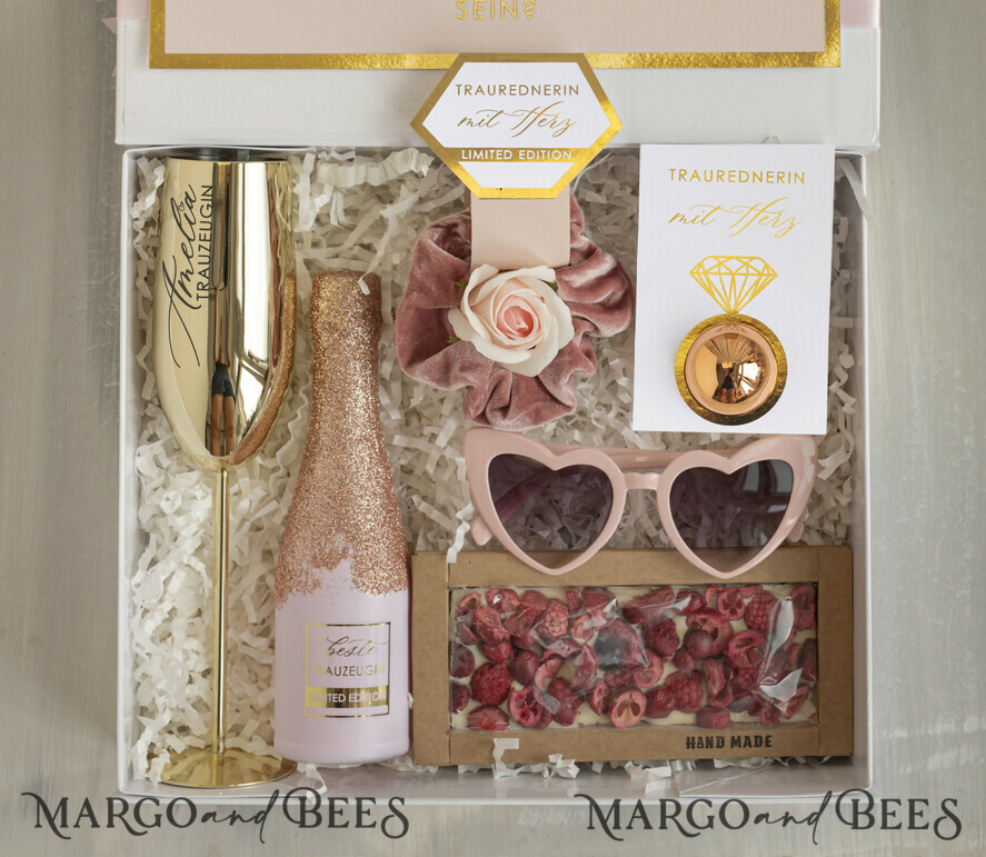 Brautjungfer/Trauzeuge Box Trauzeugin Geschenk Fragen Box XXL Trauzeugin Geschenk Fragen Box, Brautjungfer Trauzeuge, Möchtest Du meine Trauzeugin sein Box, Geschenkschachtel, Trauzeuge Fragen