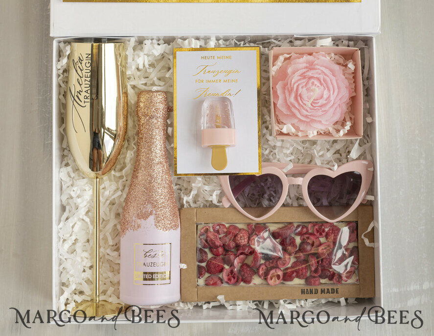 Brautjungfer/Trauzeuge Box Trauzeugin Geschenk Fragen Box XXL Trauzeugin Geschenk Fragen Box, Brautjungfer Trauzeuge, Möchtest Du meine Trauzeugin sein Box, Geschenkschachtel, Trauzeuge Fragen