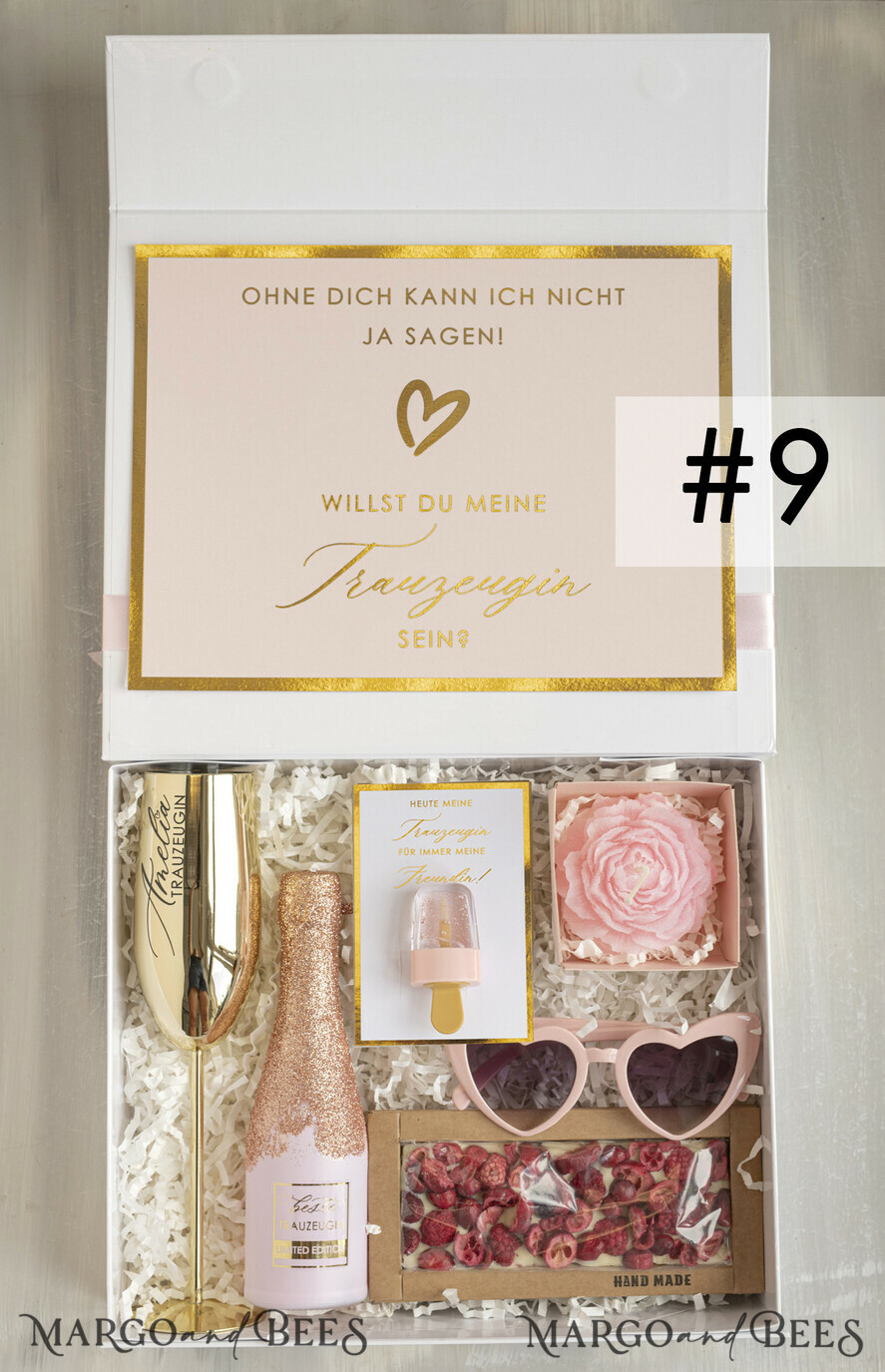 Brautjungfer/Trauzeuge Box Trauzeugin Geschenk Fragen Box XXL Trauzeugin Geschenk Fragen Box, Brautjungfer Trauzeuge, Möchtest Du meine Trauzeugin sein Box, Geschenkschachtel, Trauzeuge Fragen