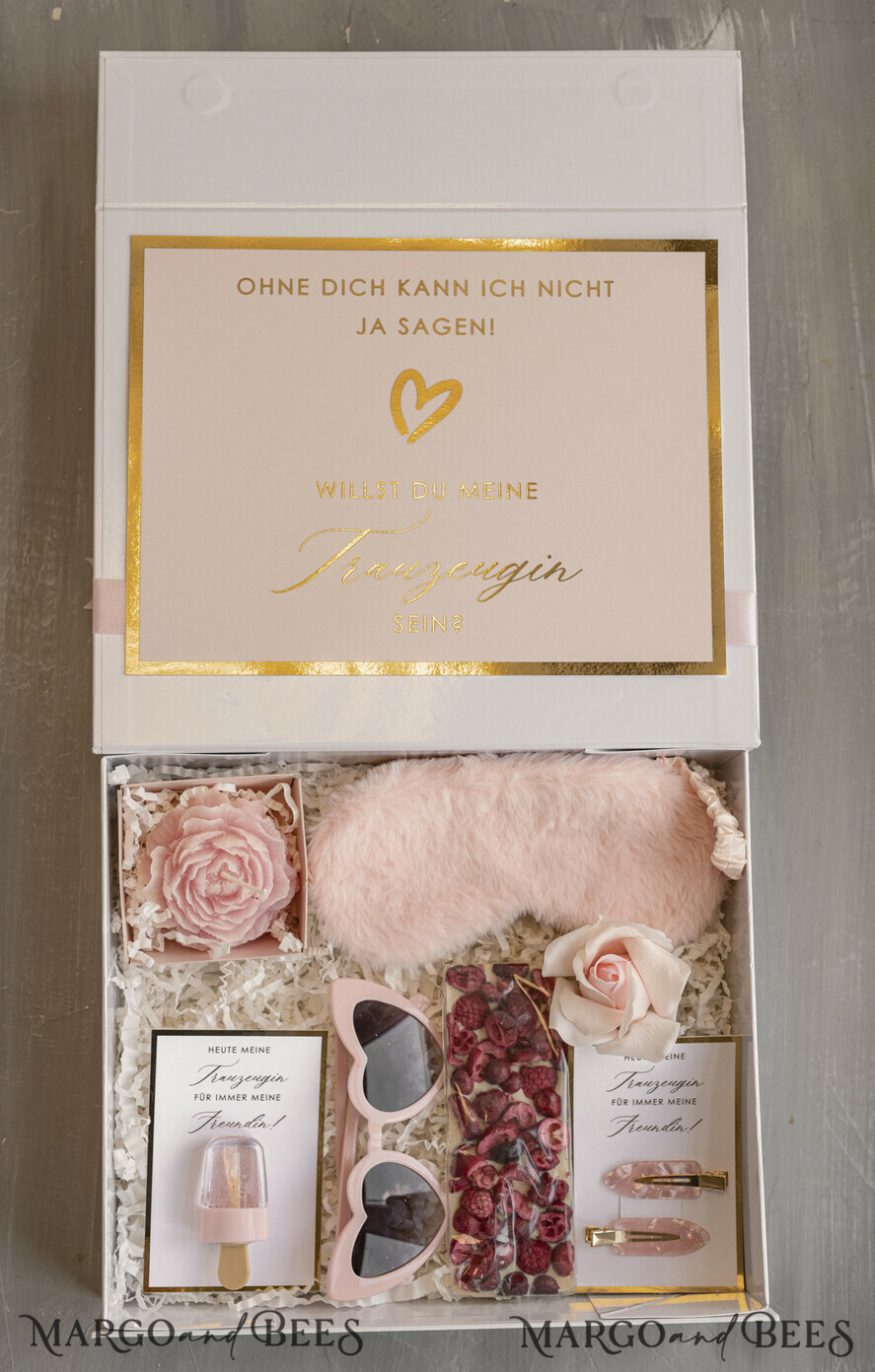 Brautjungfer/Trauzeuge Box Trauzeugin Geschenk Fragen Box XXL Trauzeugin Geschenk Fragen Box, Brautjungfer Trauzeuge, Möchtest Du meine Trauzeugin sein Box, Geschenkschachtel, Trauzeuge Fragen