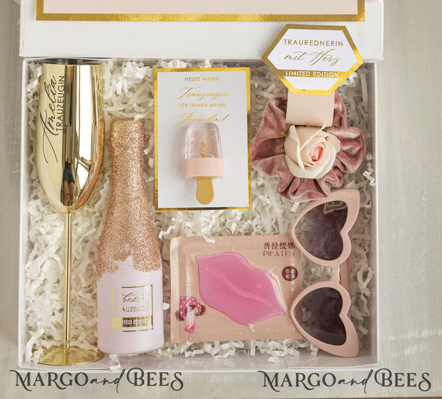 Brautjungfer/Trauzeuge Box Trauzeugin Geschenk Fragen Box XXL Trauzeugin Geschenk Fragen Box, Brautjungfer Trauzeuge, Möchtest Du meine Trauzeugin sein Box, Geschenkschachtel, Trauzeuge Fragen