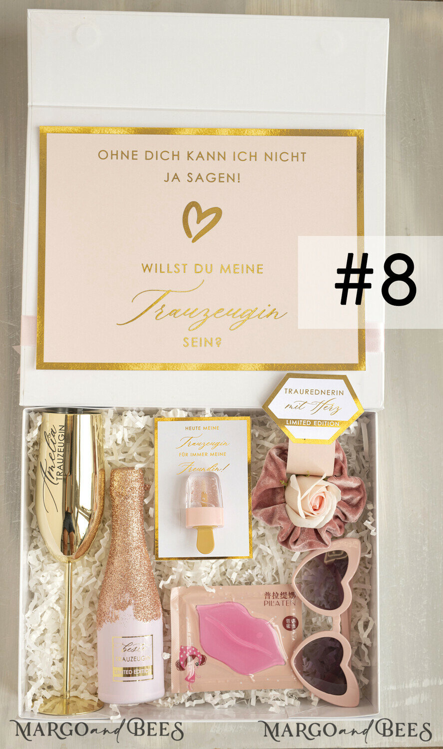 Brautjungfer/Trauzeuge Box Trauzeugin Geschenk Fragen Box XXL Trauzeugin Geschenk Fragen Box, Brautjungfer Trauzeuge, Möchtest Du meine Trauzeugin sein Box, Geschenkschachtel, Trauzeuge Fragen