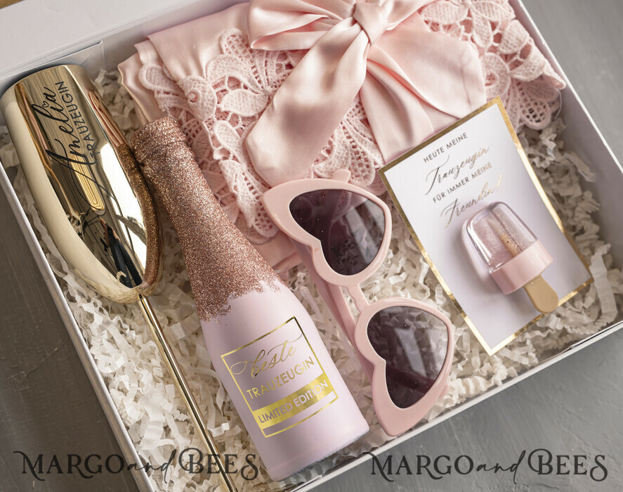 Brautjungfer/Trauzeuge Box Trauzeugin Geschenk Fragen Box XXL Trauzeugin Geschenk Fragen Box, Brautjungfer Trauzeuge, Möchtest Du meine Trauzeugin sein Box, Geschenkschachtel, Trauzeuge Fragen
