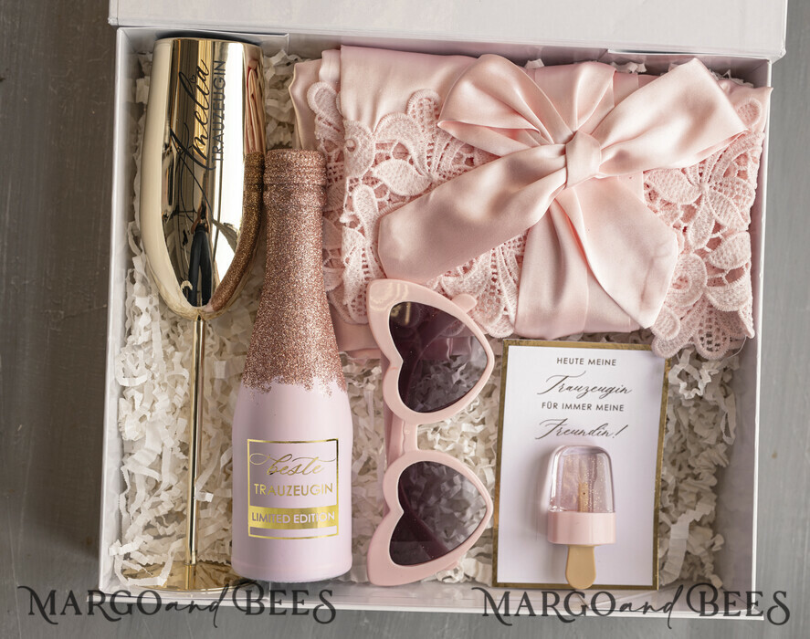 Brautjungfer/Trauzeuge Box Trauzeugin Geschenk Fragen Box XXL Trauzeugin Geschenk Fragen Box, Brautjungfer Trauzeuge, Möchtest Du meine Trauzeugin sein Box, Geschenkschachtel, Trauzeuge Fragen