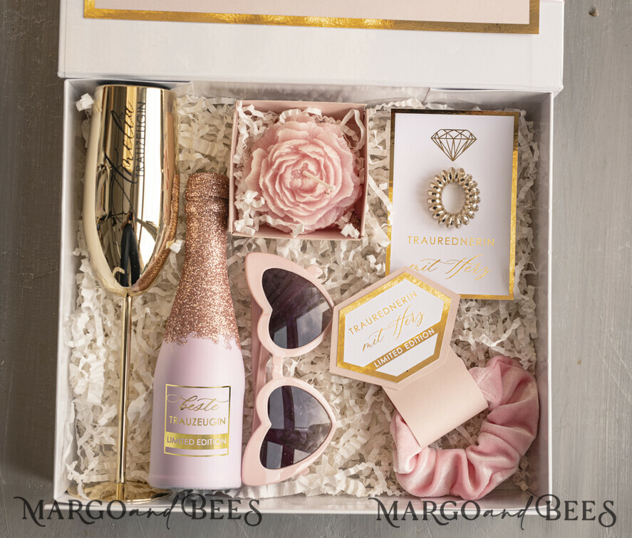 Brautjungfer/Trauzeuge Box Trauzeugin Geschenk Fragen Box XXL Trauzeugin Geschenk Fragen Box, Brautjungfer Trauzeuge, Möchtest Du meine Trauzeugin sein Box, Geschenkschachtel, Trauzeuge Fragen