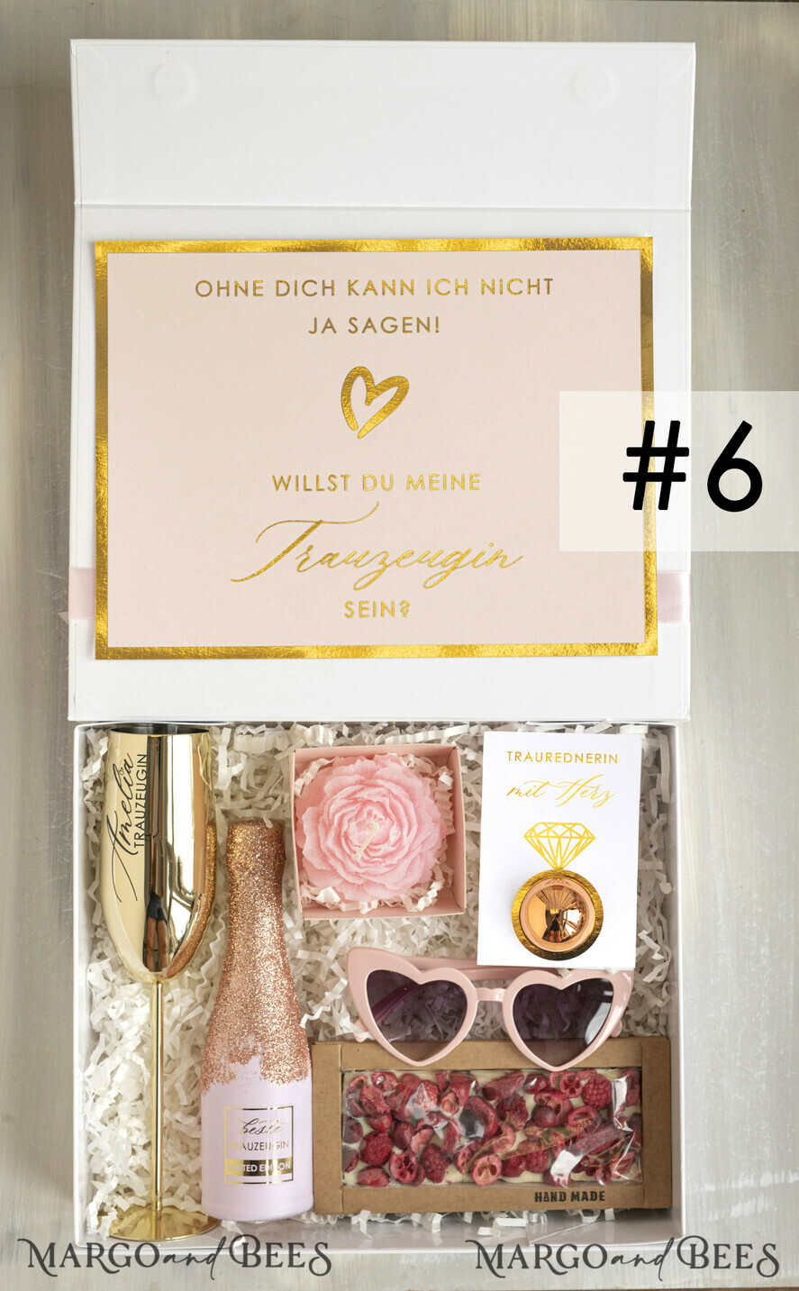 Brautjungfer/Trauzeuge Box Trauzeugin Geschenk Fragen Box XXL Trauzeugin Geschenk Fragen Box, Brautjungfer Trauzeuge, Möchtest Du meine Trauzeugin sein Box, Geschenkschachtel, Trauzeuge Fragen