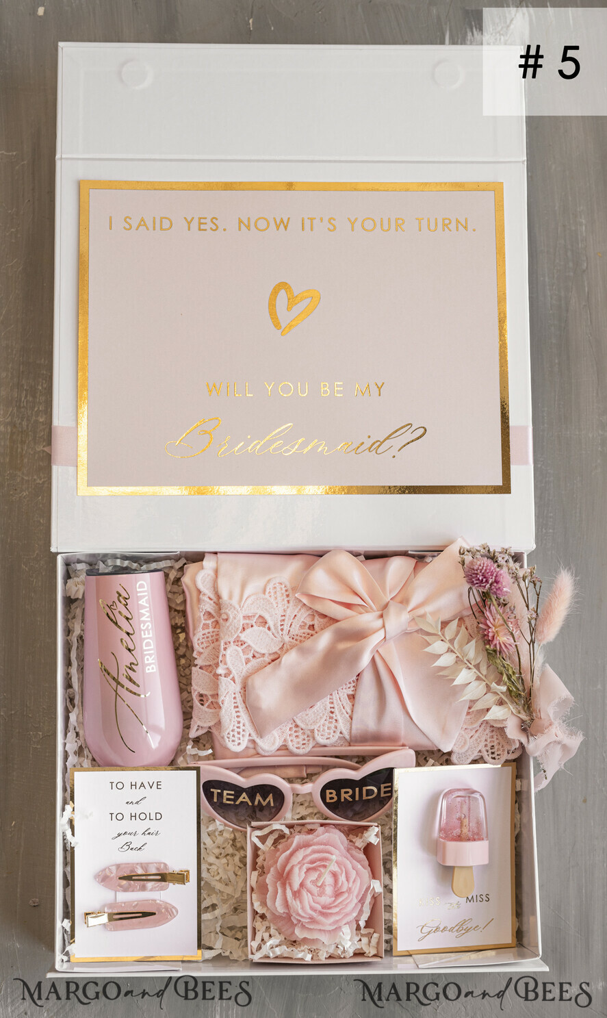 BRIDESMAID/BEST MAN BOX bridesmaid proposal box Personalized Bridesmaid Proposal Box with Robe, Complete Maid of Honour Box, Blush Will You Be My Bridesmaid box set