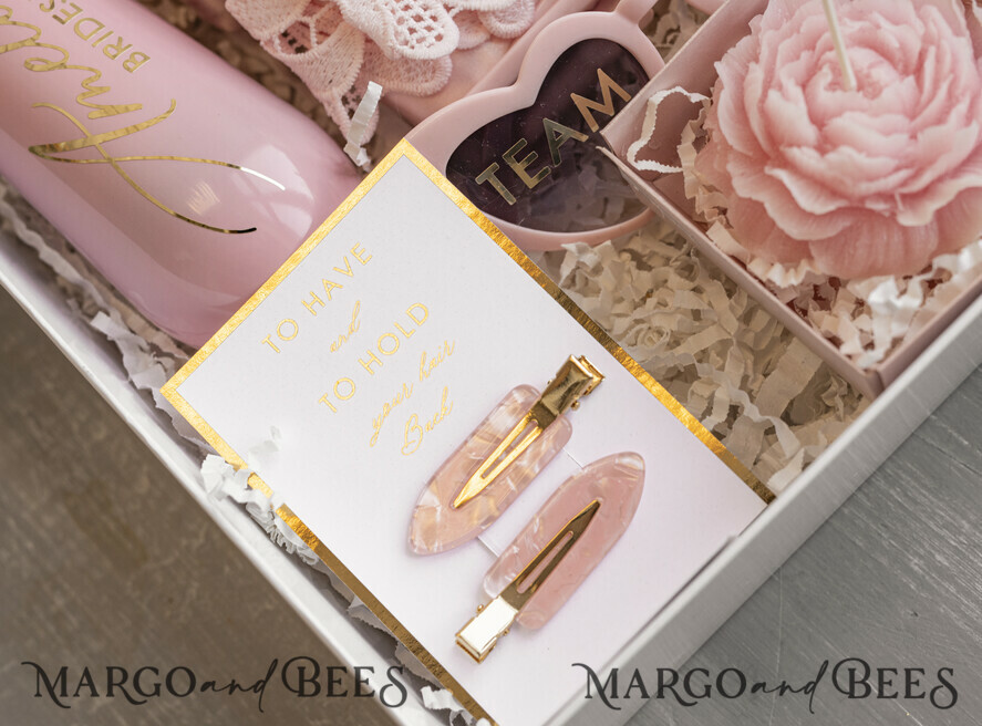BRIDESMAID/BEST MAN BOX bridesmaid proposal box Personalized Bridesmaid Proposal Box with Robe, Complete Maid of Honour Box, Blush Will You Be My Bridesmaid box set