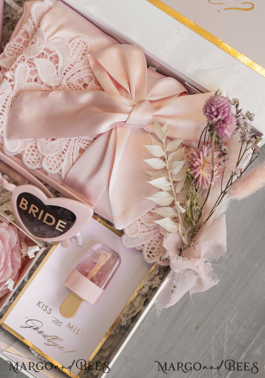 Brautjungfer/Trauzeuge Box Brautjungfern Vorschlagsbox Personalisierte Brautjungfern-Proposal-Box mit Robe, Komplettes Trauzeugin-Set, Blush Will You Be My Bridesmaid Box Set